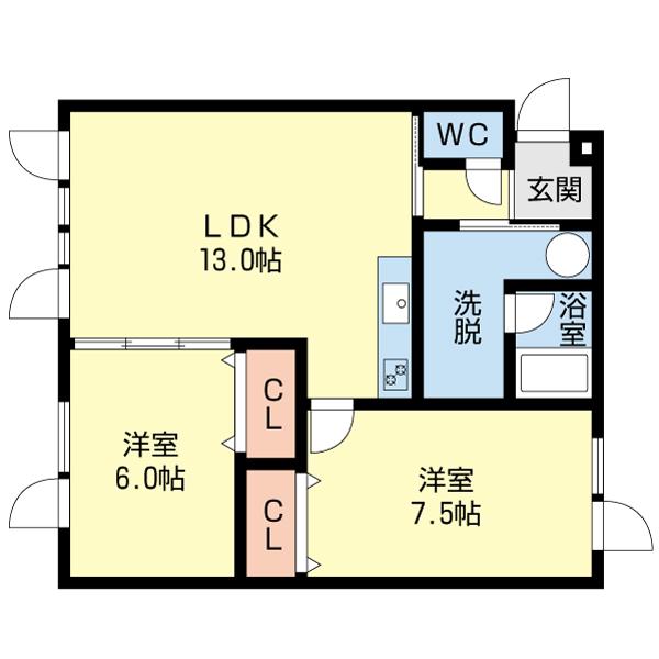 Ｓマンション松（201） 間取り図画像