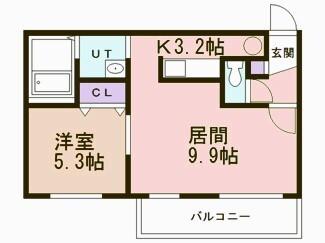プレジャー室蘭駅前Ⅱ（301） 間取り図画像