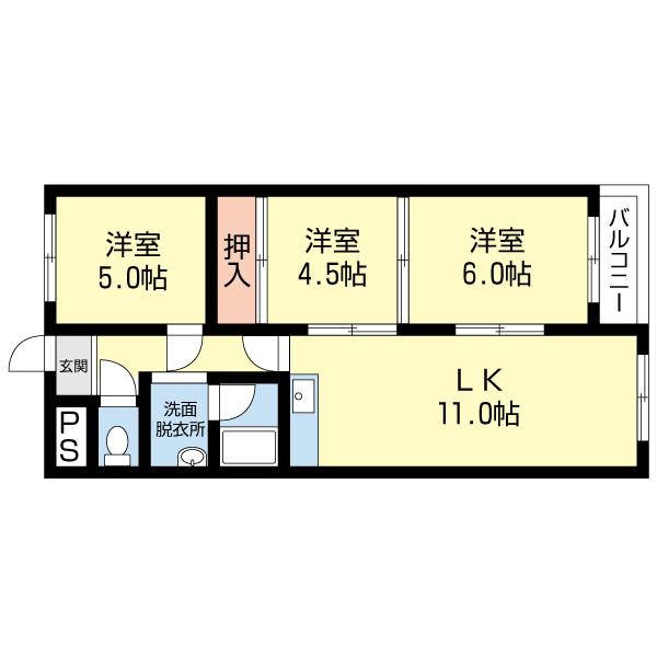 ノビリエマンション（302） 間取り図画像