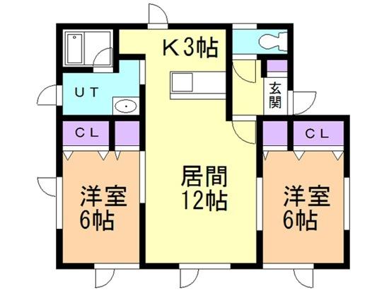 朝日ハイツ（201） 間取り図画像