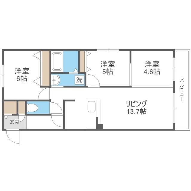公園通ハイム（203） 間取り図画像