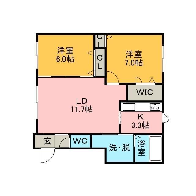ティアラ栄町（201） 間取り図画像