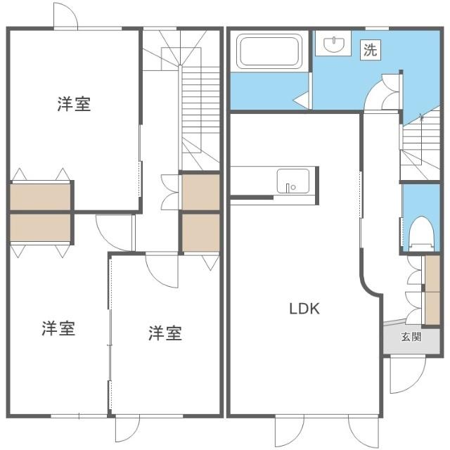 Ｔａｓｓｏ医大南Ｂ棟（203） 間取り図画像