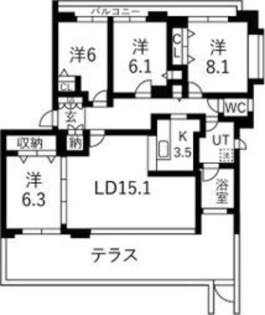 ジェルム西町（107） 間取り図画像