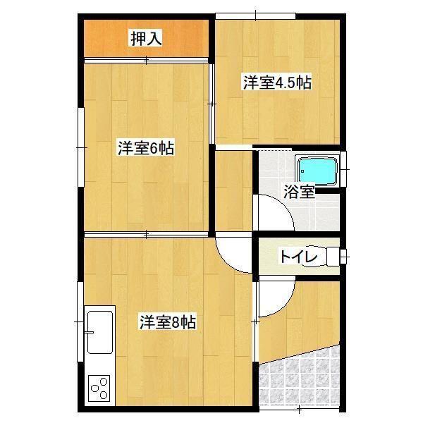 千葉アパート（2F） 間取り図画像