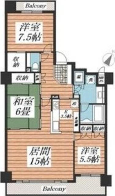 パークホームズ宮の森ヒルテラス（205） 間取り図画像