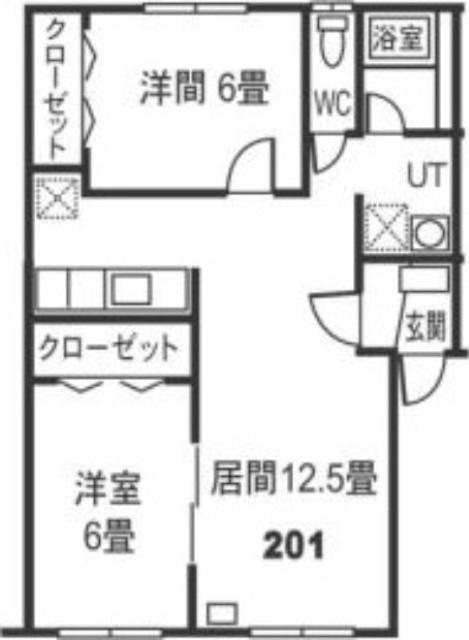 ＬＡＢＯ山の手２（201） 間取り図画像
