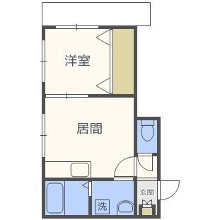 ｏｈｅｙａｄｏ　Ｓ４　１ｓｔ（402） 間取り図画像