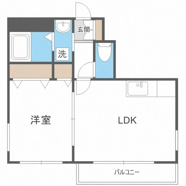 ラフィネ山鼻Ｓ２３ビルディング（402） 間取り図画像