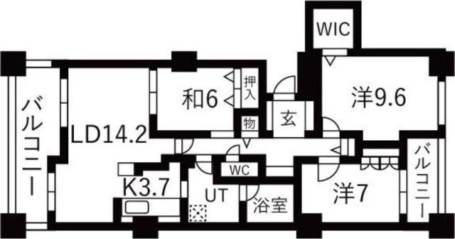 アパタワーズ札幌大通公園（1307） 間取り図画像