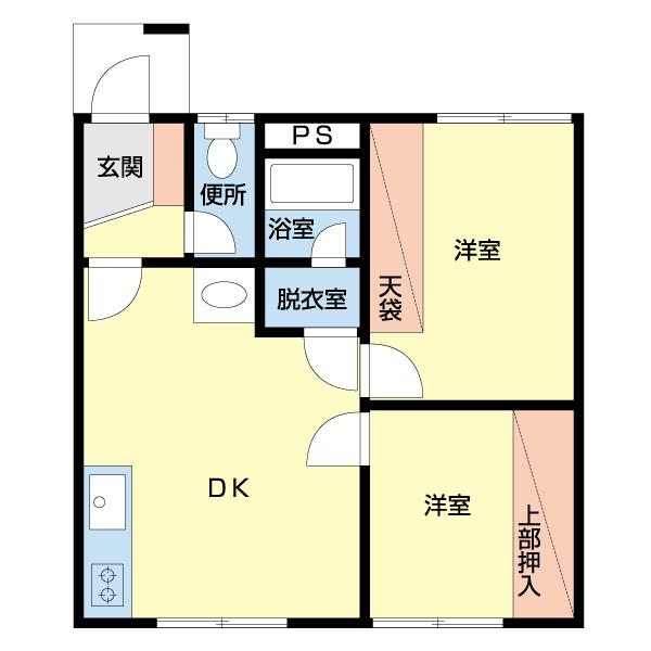 ハイツサンエバー（102） 間取り図画像