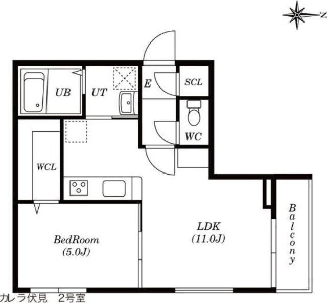 カレラ伏見（502） 間取り図画像