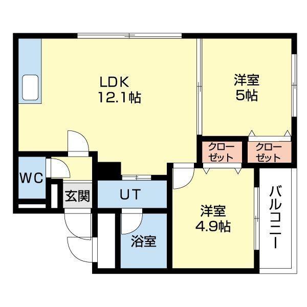 カサ　ヴェルデ宮の森（203） 間取り図画像