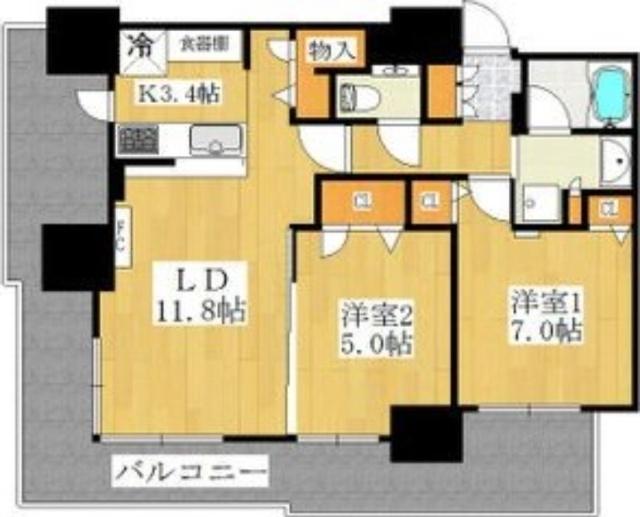 ブランズタワー札幌（1701） 間取り図画像