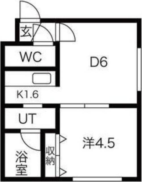 リーフコート二十四軒（205） 間取り図画像