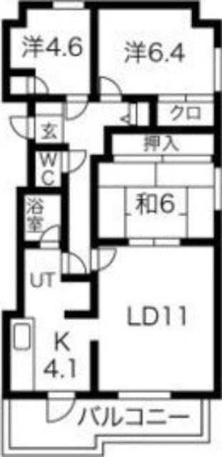 藤井ビルエクセレント円山（402） 間取り図画像
