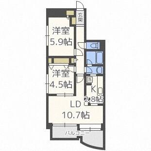 ダイアパレス植物園西（403） 間取り図画像
