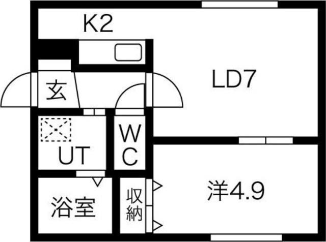 ハピネス発寒（103） 間取り図画像