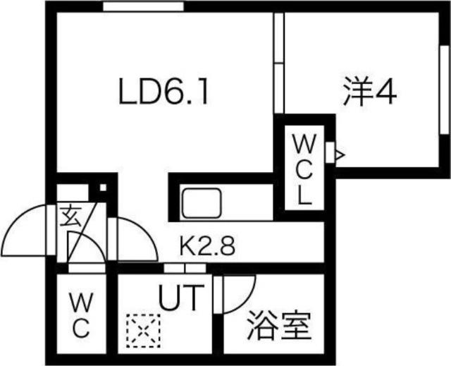 ＦＩＲＳＴ　ＬＥＢＥＮ桑園(ファーストレーベン)（401） 間取り図画像