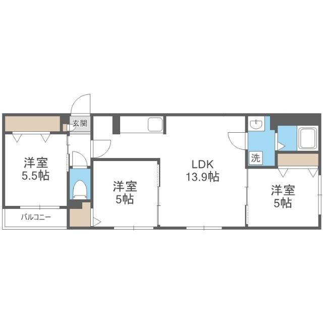 ＩＬ　ＬＥＯＮＥ（イルレオーネ）（403） 間取り図画像