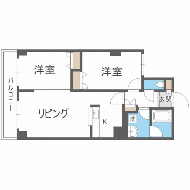 コンフォリア北三条（1003） 間取り図画像