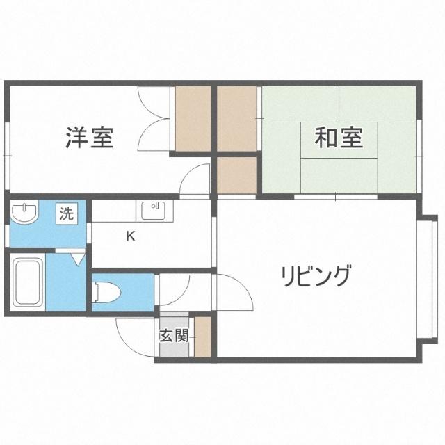ノースハイム６・４（301） 間取り図画像
