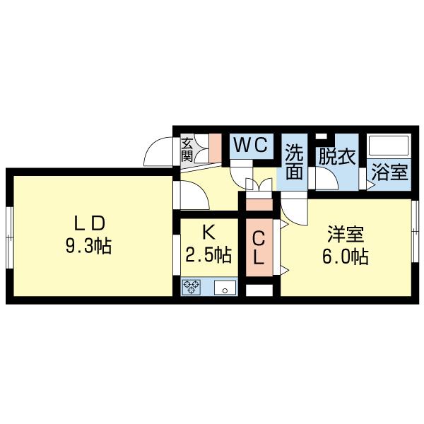 ベルシーヌ鷲別（106） 間取り図画像