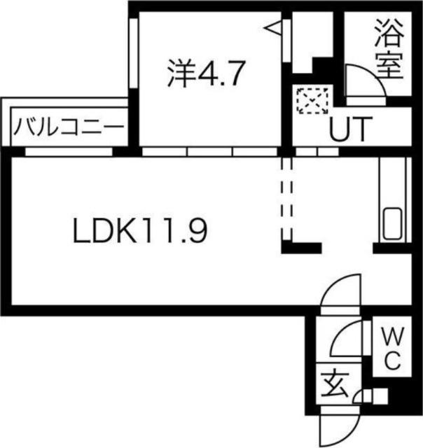 グランオルセー北大前（305） 間取り図画像