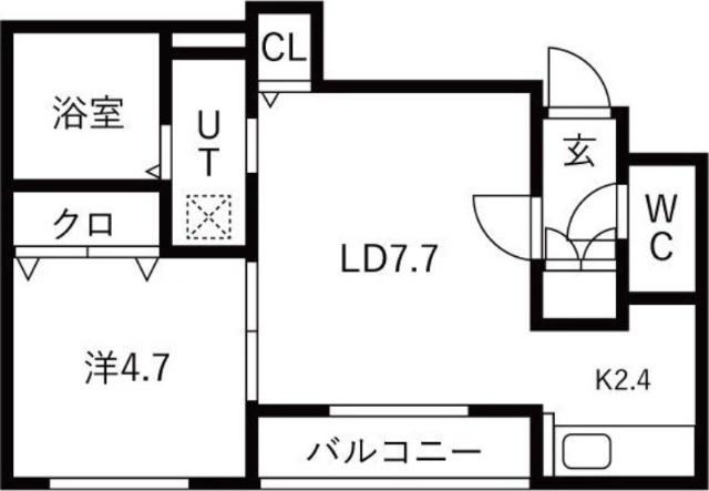 ヴィヴァルディＬ・Ａ（403） 間取り図画像