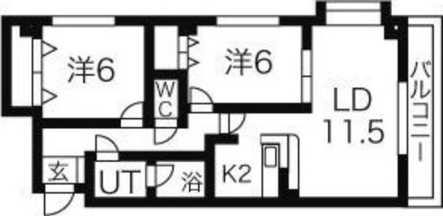 ミレニアム西野（302） 間取り図画像