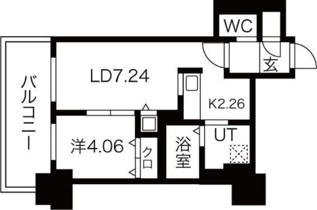 パシフィックタワー札幌（2708） 間取り図画像
