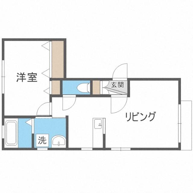 アシル西町Ｃ棟（401） 間取り図画像