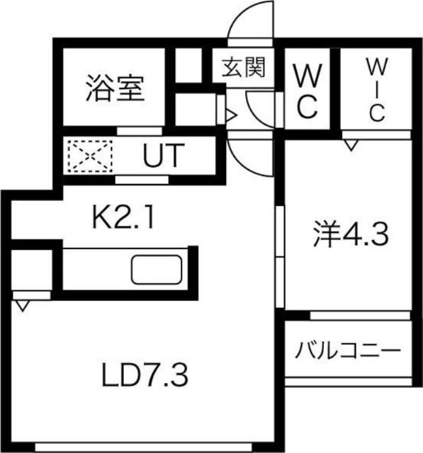 Ｌｕｎｏｎ　Ｓａｐｐｏｒｏ　Ｓｔａ.（303） 間取り図画像