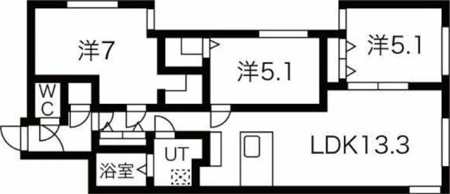 ＢＯＫＫＡ　ＹＡＭＡＨＡＮＡ（102） 間取り図画像