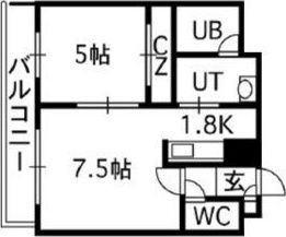 エスカーダ南８条（301） 間取り図画像