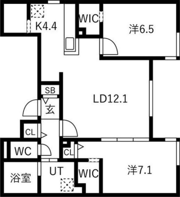 ＡＬＰＨＡ南五条（401） 間取り図画像
