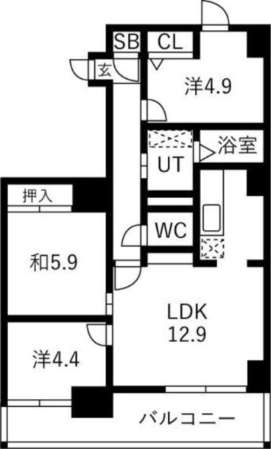 セザール伏見（201） 間取り図画像