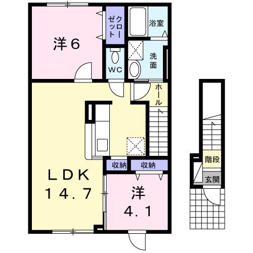 ポニーハウス（201） 間取り図画像