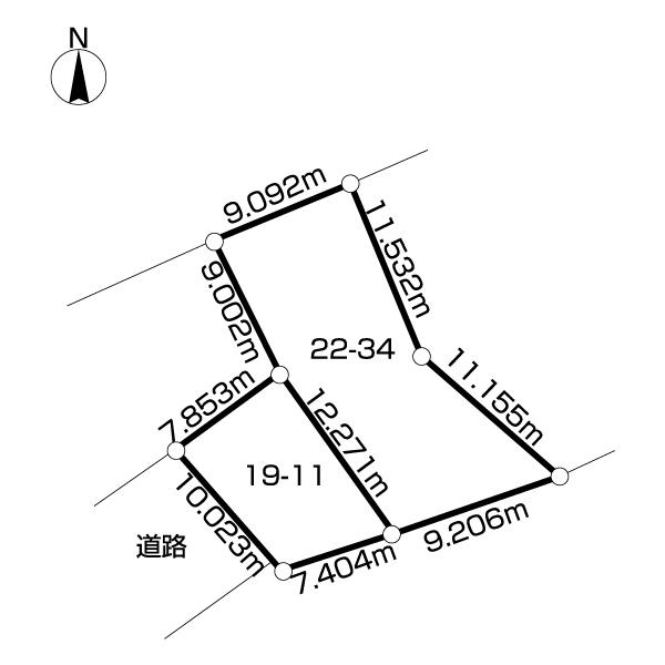 登別市登別東町2丁目売地 区画図