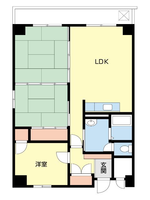 室蘭市中央町２丁目売りマンション 間取り図画像