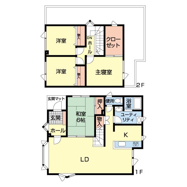 室蘭市八丁平４丁目戸建て住宅 間取り図画像