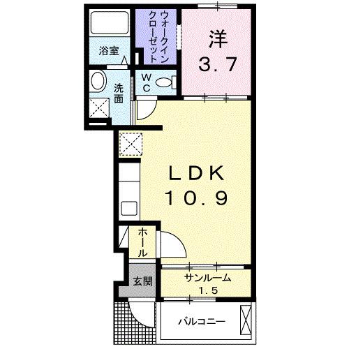 ファータ・カーザ（102） 間取り図画像
