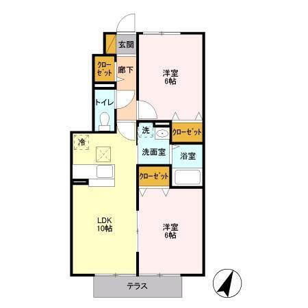 いちごハウスⅡ（102） 間取り図画像