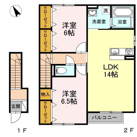スピランセス（202） 間取り図画像