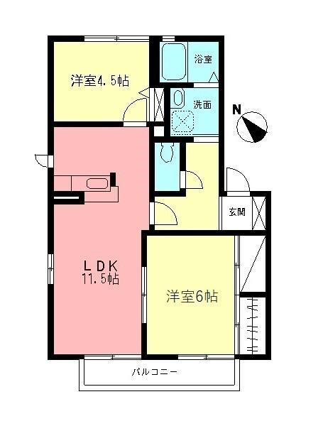 アトリオC（102） 間取り図画像