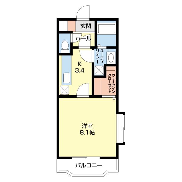 フレール（303） 間取り図画像