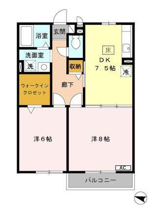 ボナールⅡ（101） 間取り図画像