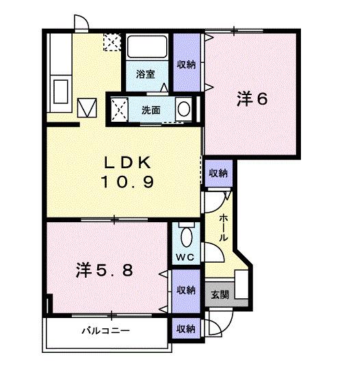 サニーレジデンスⅢ（102） 間取り図画像