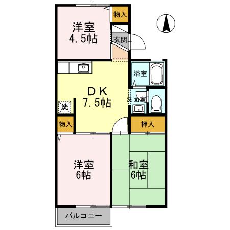 ハイツひまわり（202） 間取り図画像