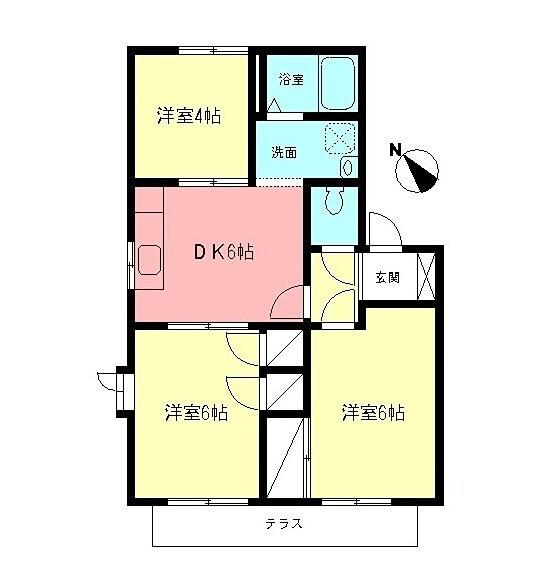 アネックス大下Ⅰ（102） 間取り図画像
